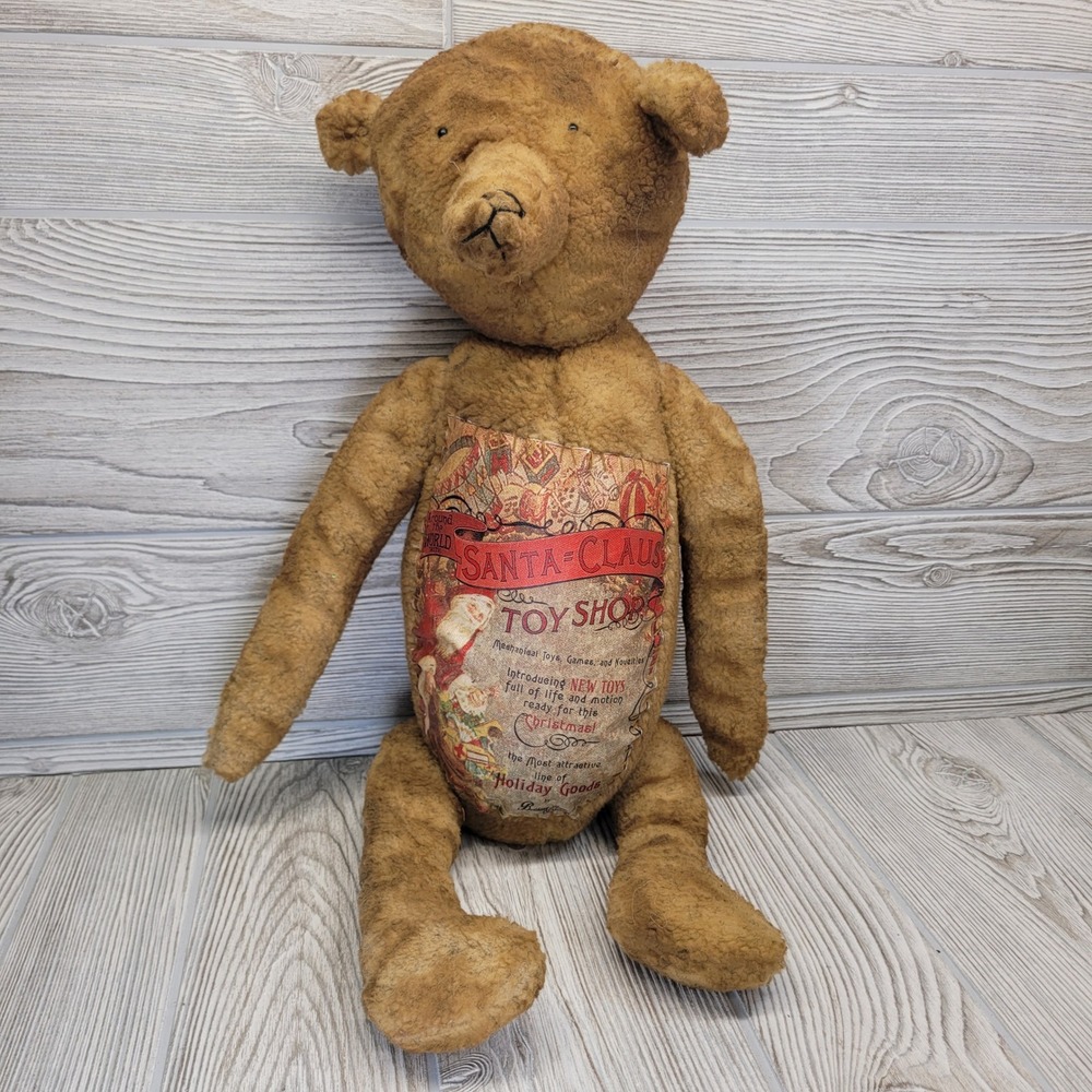 Vintage Style Teddy Bear Santa Claus Toy‎ Shop Holiday Plush